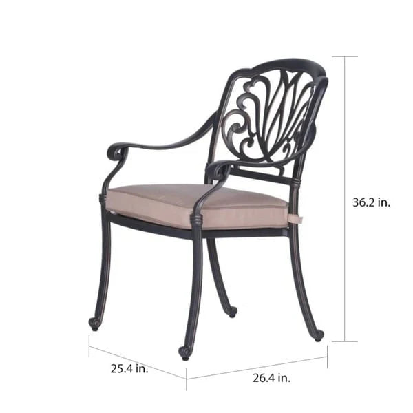 Set da pranzo in alluminio color canna di fucile da 13 pezzi Manasquan di Havenside Home