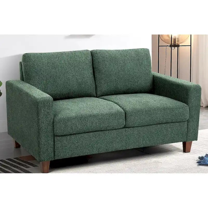Canapé 2 places compact moderne du milieu du siècle Miles, avec coussins de dossier réversibles, grand modèle