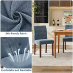Set di 6/4 sedie da pranzo Parsons con bottoni capitonné, sedie da cucina in tessuto imbottito con gambe in legno e sedute imbottite, stile moderno