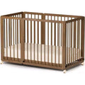 Lit bébé convertible JOYMOR 8-en-1, avec 2 matelas, convertible en berceau, lit bébé mi-hauteur, lit bébé pleine grandeur, lit de repos, lit pour tout-petit et parc