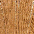 Fauteuil d’appoint fleuri Blossom bohème en rotin couleur miel