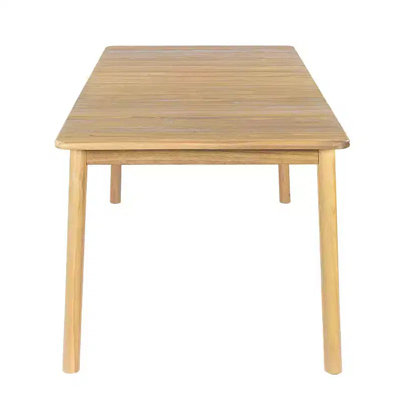 Christopher Knight Home Irene Ensemble repas d’extérieur rustique de 9 pièces en bois d’acacia, avec chaises à dossier incurvé et coussins