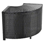 Ensemble de canapé d’angle d’extérieur en rotin, cadre quadrilatéral pour spa