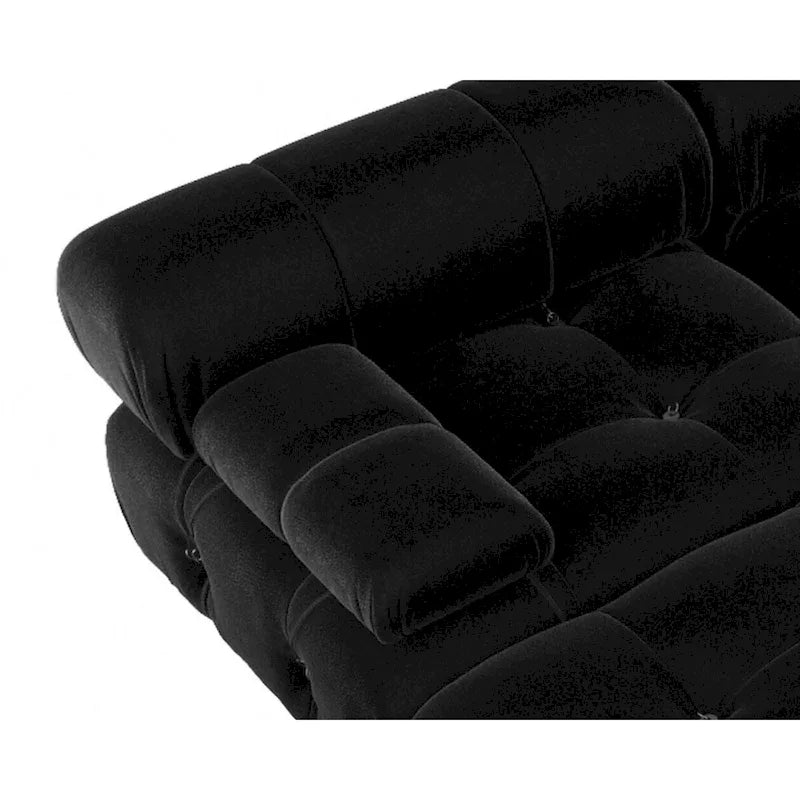 Divano modulare componibile trasformabile da 138", divani in velluto minimalisti a U