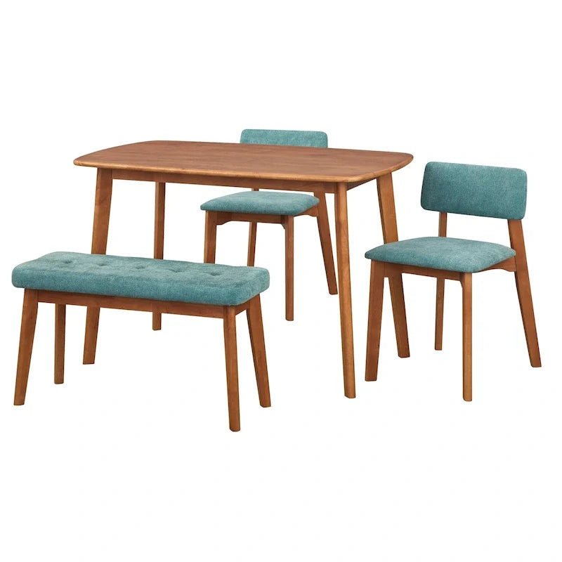 Set da pranzo Nettie in legno massello da 4 pezzi Simple Living
