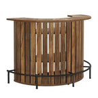 Mini tavolo bar portaoggetti a 4 ripiani con forma ad arco, mobile bar moderno in stile rustico con poggiapiedi e struttura in MDF