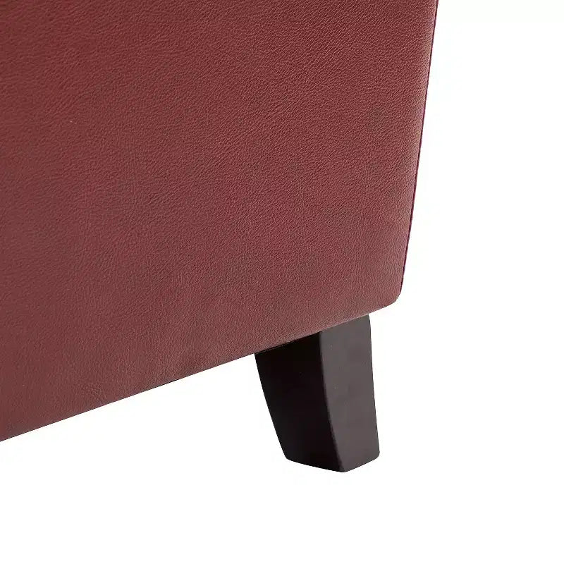Set di 2 poltrone reclinabili moderne Elisabete con schienale ad ali in vera pelle e borchie decorative vintage per soggiorno e camera da letto| ART OF LIVING DESIGNS