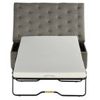 Canapé-lit pliant, pouf de 49,6 pouces avec canapé-lit pliant, pouf convertible faisant office de lit avec matelas à mémoire de forme et design capitonné