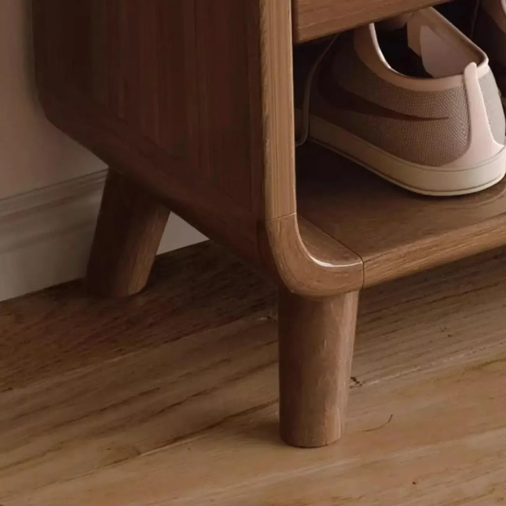 Meuble à chaussures moderne de taille moyenne en bois pour couloir