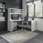 Bureau d’angle Echo en L avec surmeuble et tiroirs
