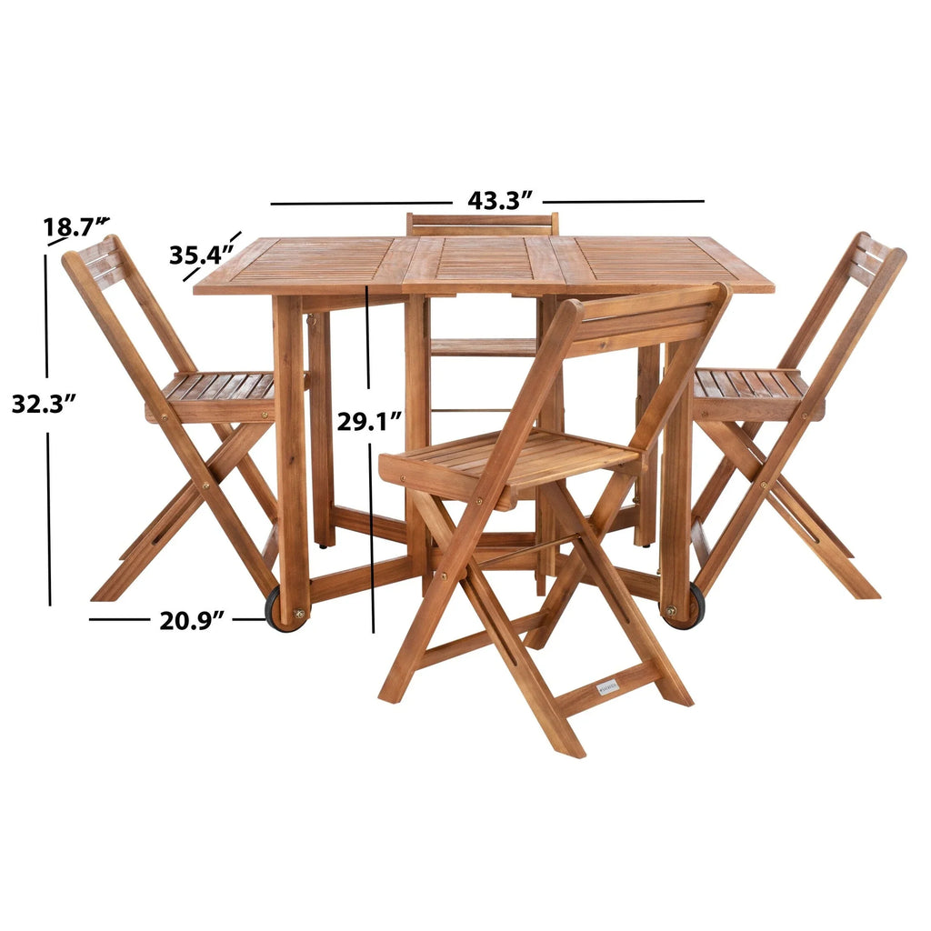 Set da pranzo da esterno SAFAVIEH Brandy, 5 pezzi - 43" L x 35" P x 29" H