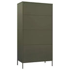 vidaXL kledingkast olijfgroen 35.4x19.7x70.9 staal