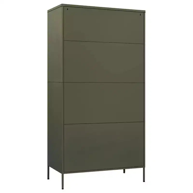 vidaXL kledingkast olijfgroen 35.4x19.7x70.9 staal