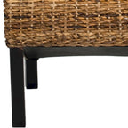Ensemble de 2 chaises de salle à manger en osier naturel, 19 l x 22 p x 41 h, style bohème côtier