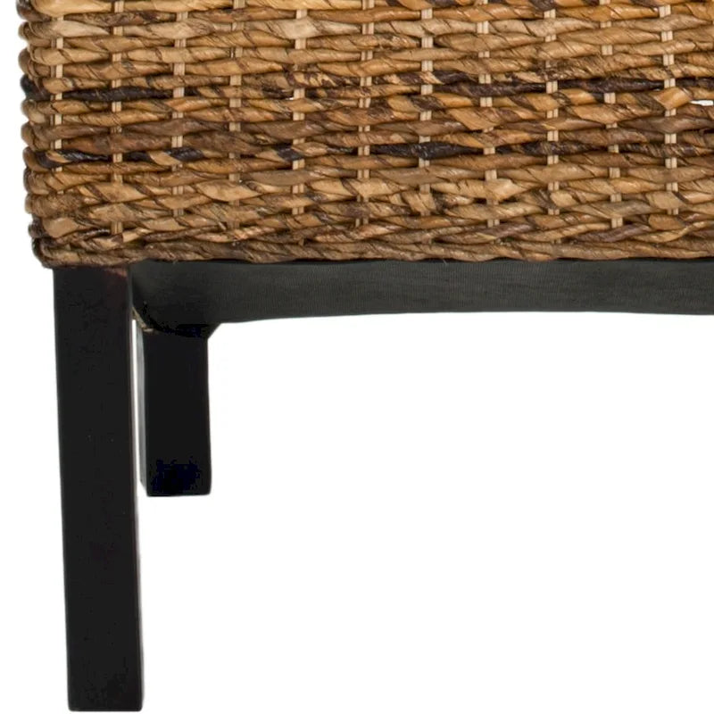 Ensemble de 2 chaises de salle à manger en osier naturel, 19 l x 22 p x 41 h, style bohème côtier