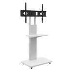 Meuble TV pour téléviseurs de 32 à 75 pouces, chariot TV mobile à hauteur réglable avec tiroir et roulettes pour le salon, la chambre et le bureau - ModernLuxe