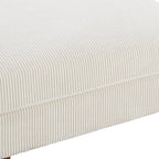 Pouf moderno oversize in tessuto a coste