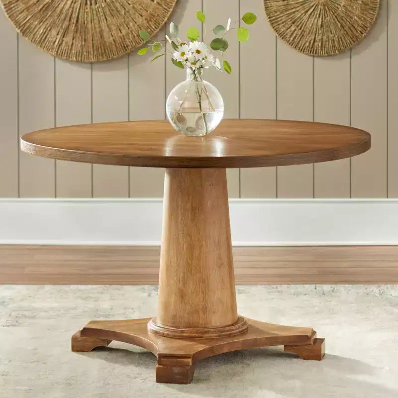 Set da pranzo Lifestorey Kerrington da 4 pezzi con banquette con schienale trapuntato, noce/crema: tessuto effetto lino, tavolo con base a piedistallo