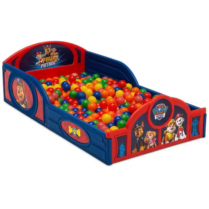 Lettino per bambini Delta Children in plastica per dormire e giocare, con sponde di sicurezza integrate - PAW Patrol