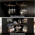 Mobile bar angolare a L con portabicchieri per il pub di casa