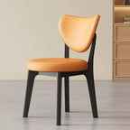 Sedia da pranzo moderna senza braccioli, con schienale alto e rivestimento in similpelle