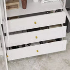 Famapy Combo Glass Doors Display Cabinet Bookshelf Organizer Pantry