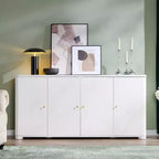 Credenza da cucina con 4 ante e ripiani, grande credenza moderna, mobile contenitore da 66 pollici per angolo caffè