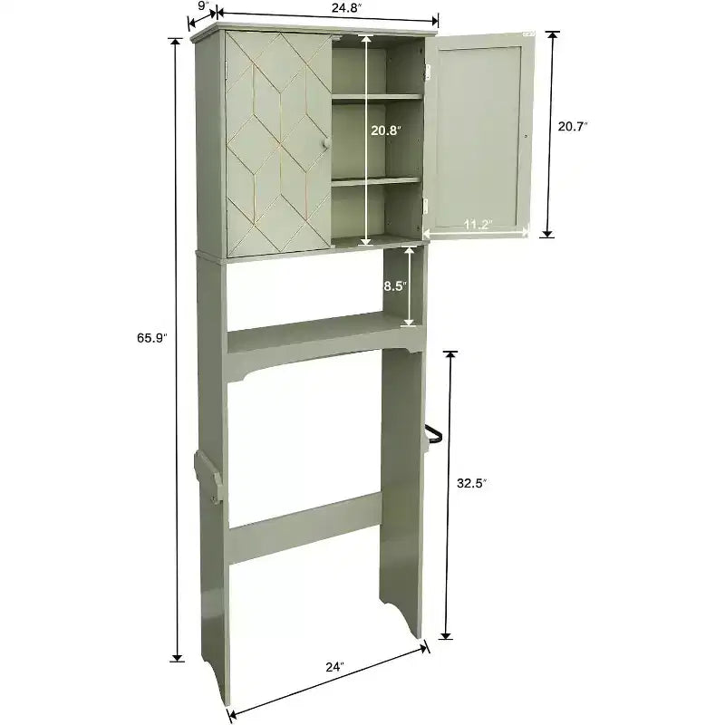 Mobile salvaspazio sopra il WC per il bagno