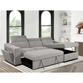 Roomfitters 103 umwandelbares Ecksofa mit Aufbewahrungsottomane, verstellbaren Kopfstützen und Schlafsofa in L-Form
