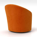 Lot de 2 fauteuils tonneau modernes SEYNAR en velours rembourré, pivotants à 360 degrés, avec dossier capitonné à boutons