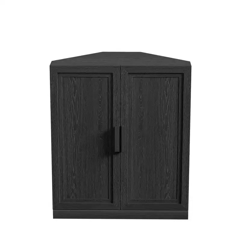 Meuble d’angle Dovelina avec étagères réglables, buffet, meuble à vin et meuble de cuisine et de salle à manger avec portes en bois - 31 po H x 31 po L, 36 po H x 31 po L