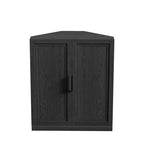 Meuble d’angle Dovelina avec étagères réglables, buffet, meuble à vin et meuble de cuisine et de salle à manger avec portes en bois - 31 po H x 31 po L, 36 po H x 31 po L