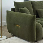 Divano moderno GDFStudio Alanna da 79,5 pollici, a 3 posti, rivestito in tessuto teddy con cuscini