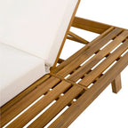 Set di 2 chaise longue da esterno in acacia Christopher Knight Home Michael