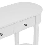 Table console rustique Whisen, table d’entrée et table d’appoint avec façade de tiroir cannelée