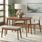 Set da pranzo Nettie in legno massello da 4 pezzi Simple Living