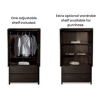 2-Door Solid Wood Armoire - 41x72x22