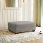 Pouf moderno oversize in tessuto a coste