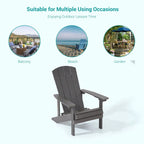 Ensemble de 4 fauteuils Adirondack d’extérieur Bonosuki en bois résistant aux intempéries