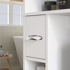 Mobile contenitore HOMCOM sopra il WC, organizer moderno per bagno sopra il WC con 2 ante, porta carta igienica e struttura indipendente salvaspazio
