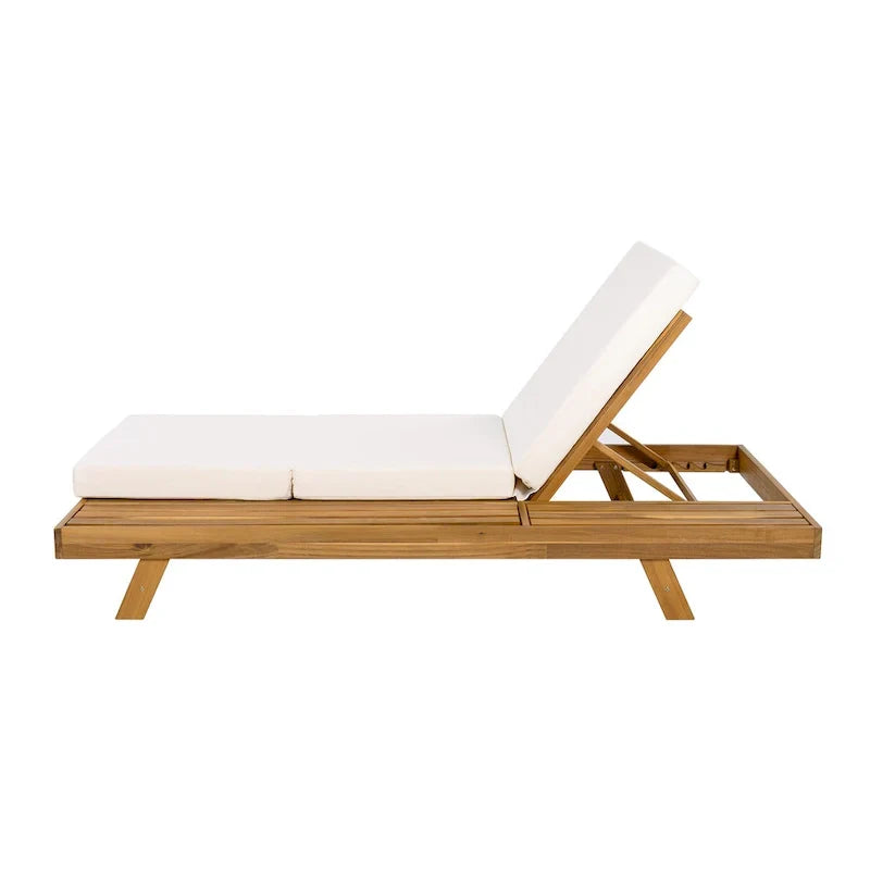 Set di 2 chaise longue da esterno in acacia Christopher Knight Home Michael