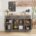Celebalcony Buffet Cabinet with Storage,53.4 Large Kitchen Storage Cabinet with 3 Drawers & 4 Doors, Adjustable Shelf for Kitchen,Living Room