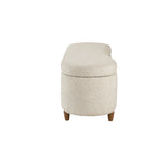 INK+IVY Bailey Taupe Boucle Flip Top Storage Bench