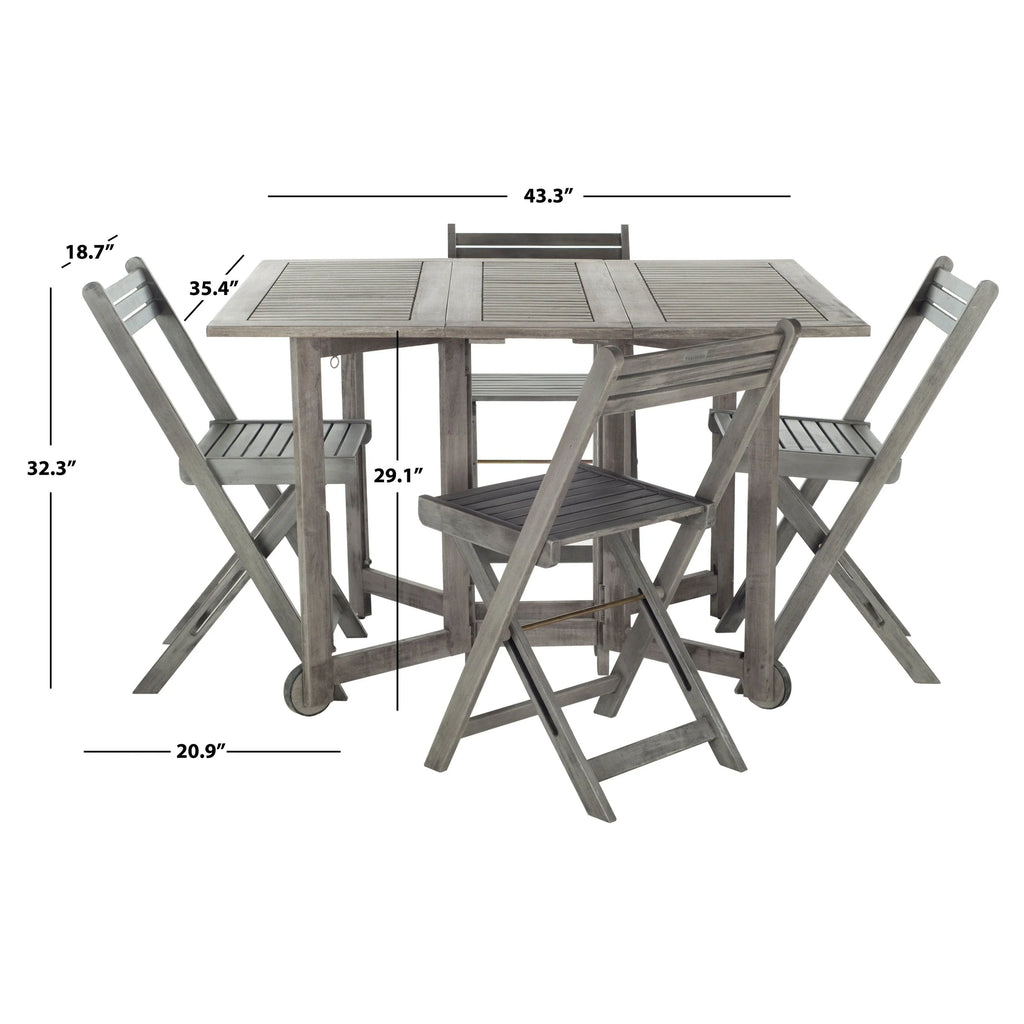 Set da pranzo da esterno SAFAVIEH Brandy, 5 pezzi - 43" L x 35" P x 29" H
