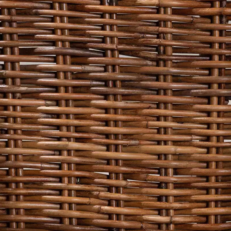 Ensemble de 2 chaises de salle à manger bali & pari Mario, en bois de teck et rotin au fini brun naturel, style bohème moderne