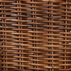 Ensemble de 2 chaises de salle à manger bali & pari Mario, en bois de teck et rotin au fini brun naturel, style bohème moderne