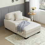 Canapé-lit moderne surdimensionné avec méridienne, style mi-siècle, avec coussin