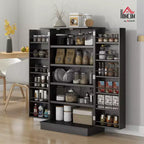 HOMCOM 41 Kitchen Pantry, 2-Door Kitchen Cabinet with 5-tier Storage Shelving, 12 Spice Racks and Adjustable Shelves for Dining Room
