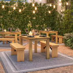 Mesa de jantar retangular Flash Furniture, 46 x 30, em pinho maciço