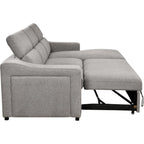Roomfitters 103 umwandelbares Ecksofa mit Aufbewahrungsottomane, verstellbaren Kopfstützen und Schlafsofa in L-Form
